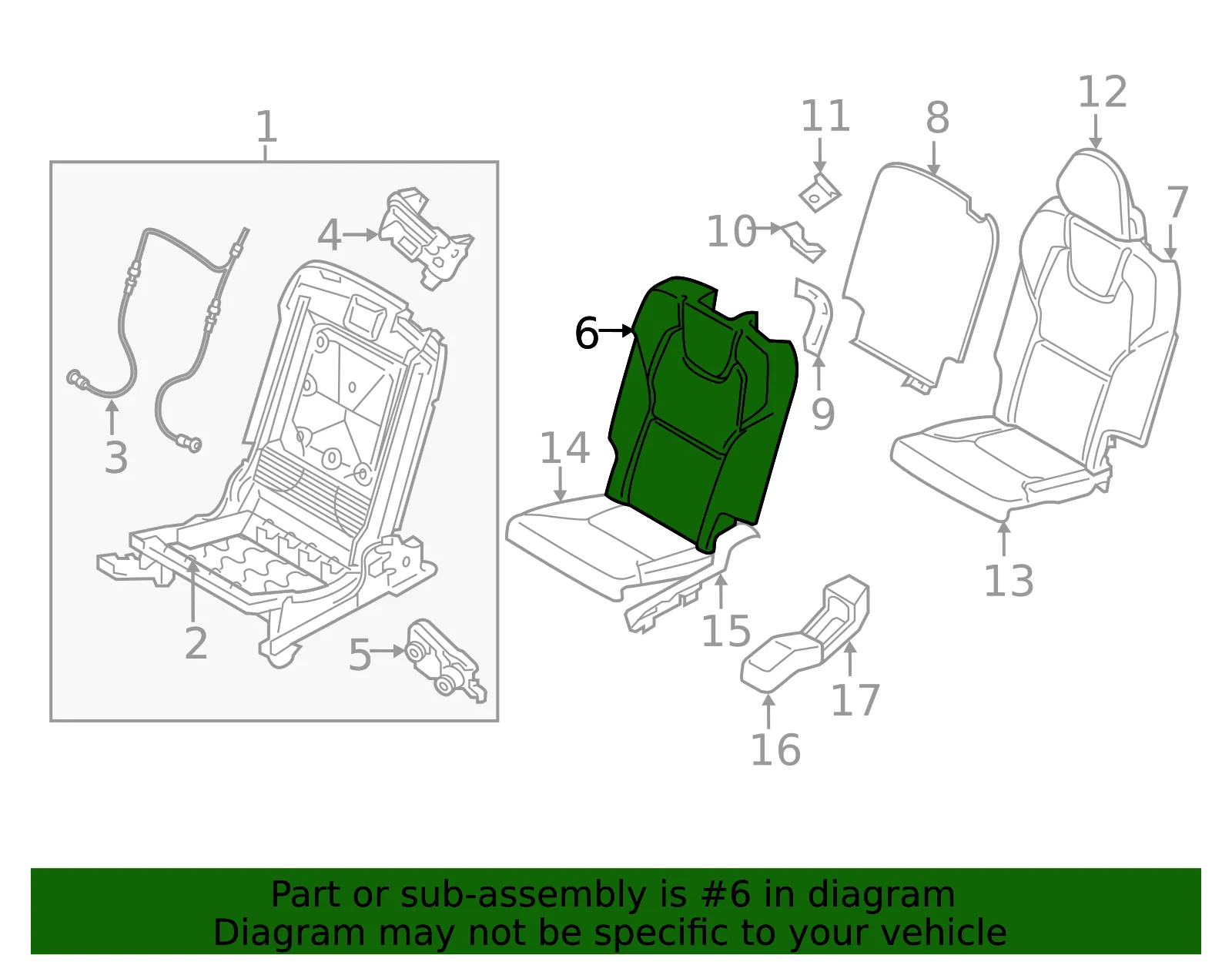 Seat Back Pad - Volvo (31377174) - view 2