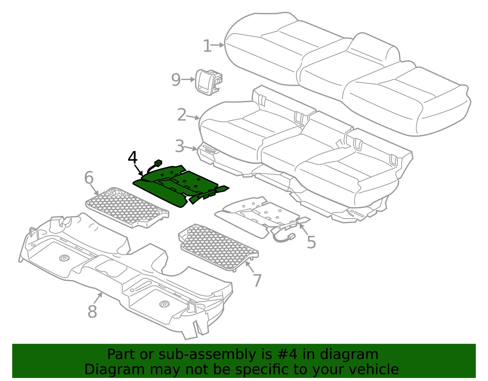 Seat Cushion Heater - Volvo (31379142) - view 2