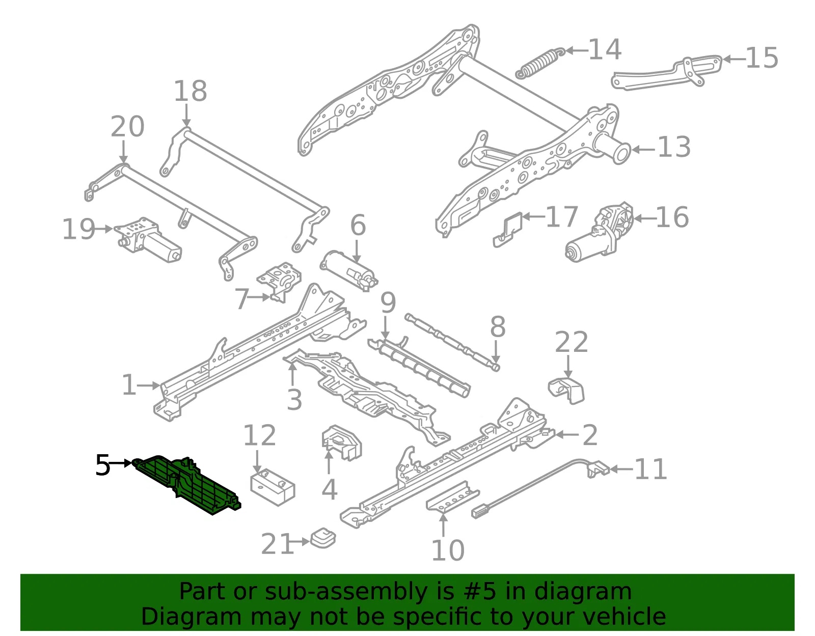 Seat Track Dust Shield - Passenger Side (RH) - Volvo (31379426) - view 2