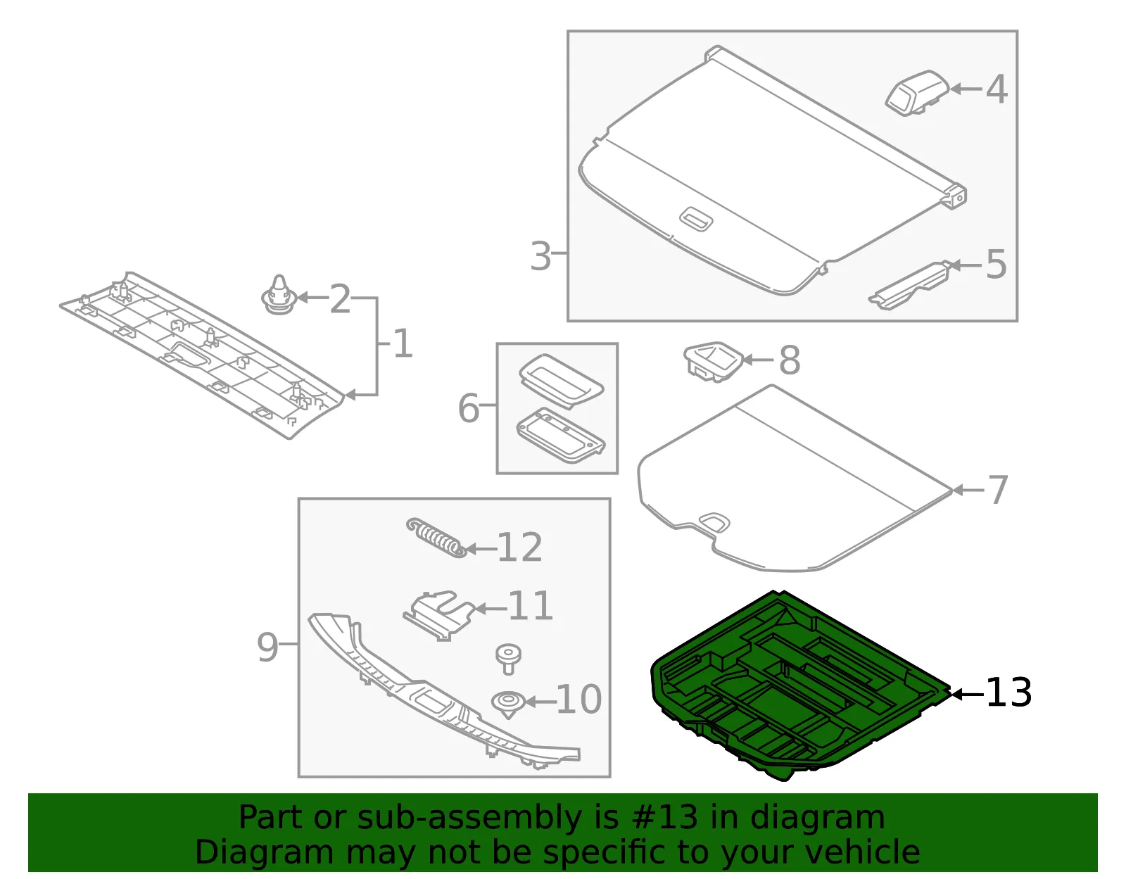 Floor Storage Compartment - Volvo (31389421) - view 2