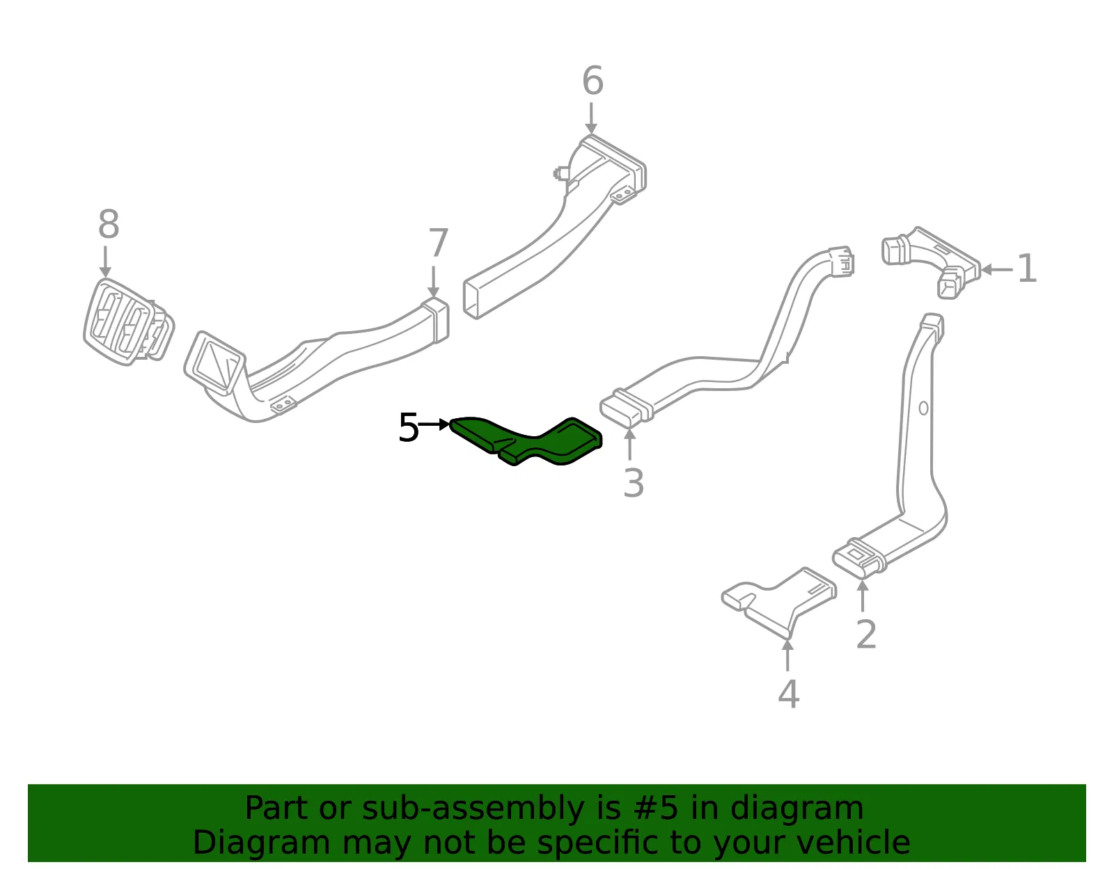 Instrument Panel Air Duct - Volvo (31407938) - view 2