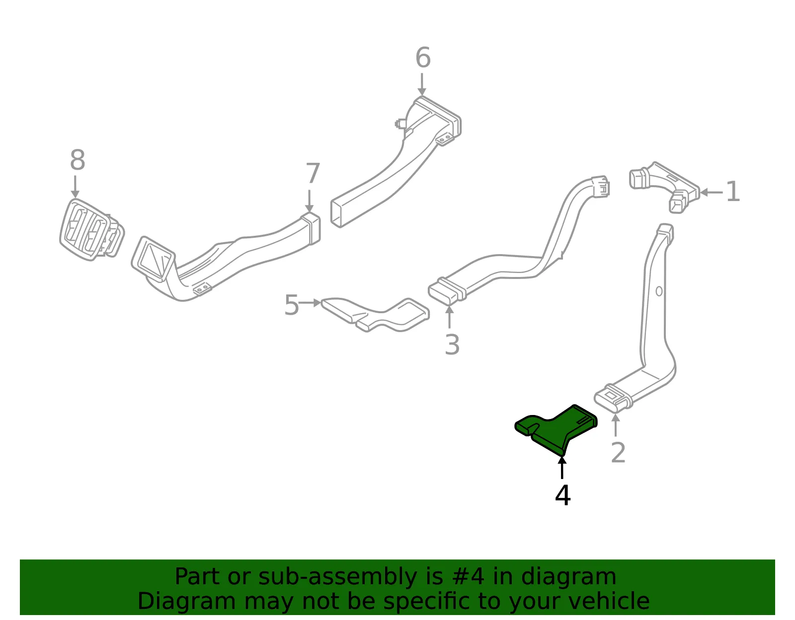 Instrument Panel Air Duct - Volvo (31407939) - view 2