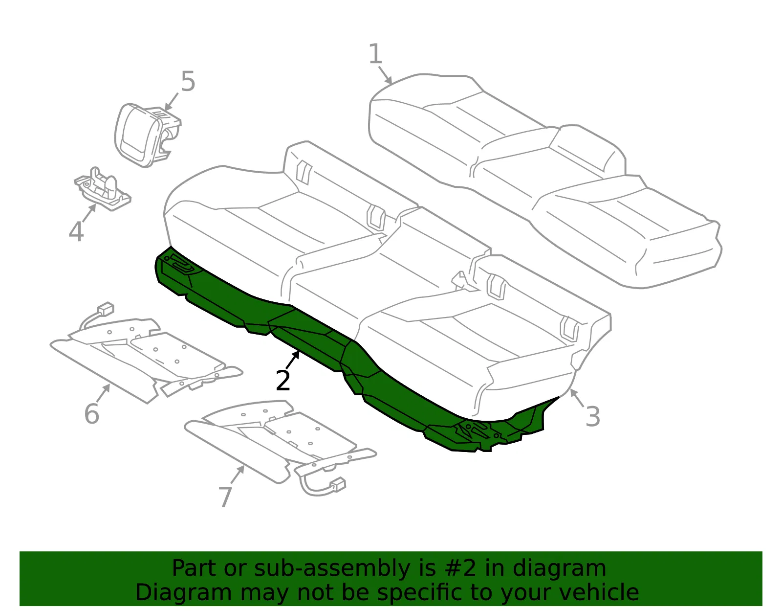Cushion Frame - Volvo (31410816) - view 2