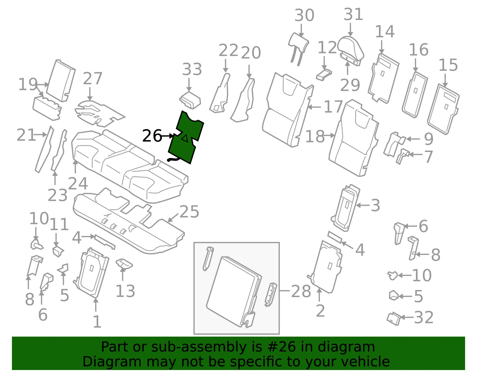 Seat Back Heater - Volvo (31413913) - view 2