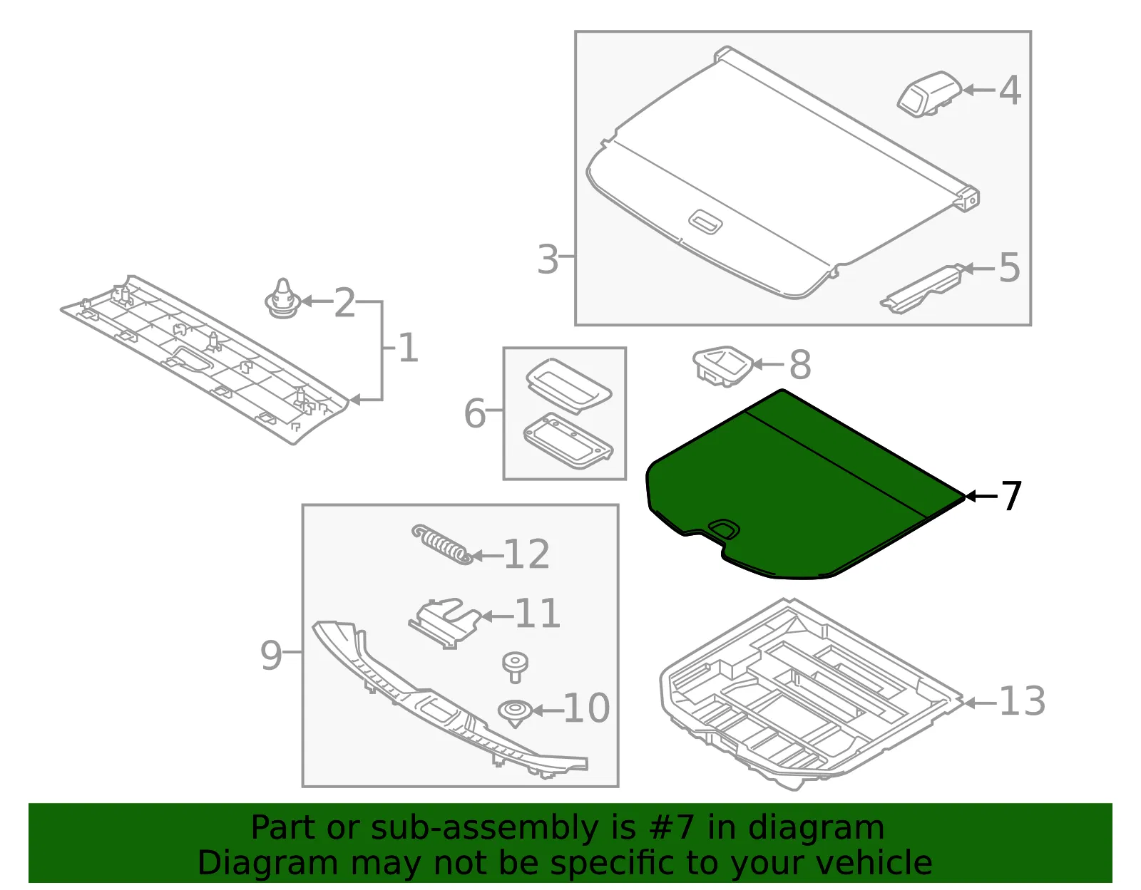 Floor Storage Compartment Lid - Volvo (31414464) - view 3