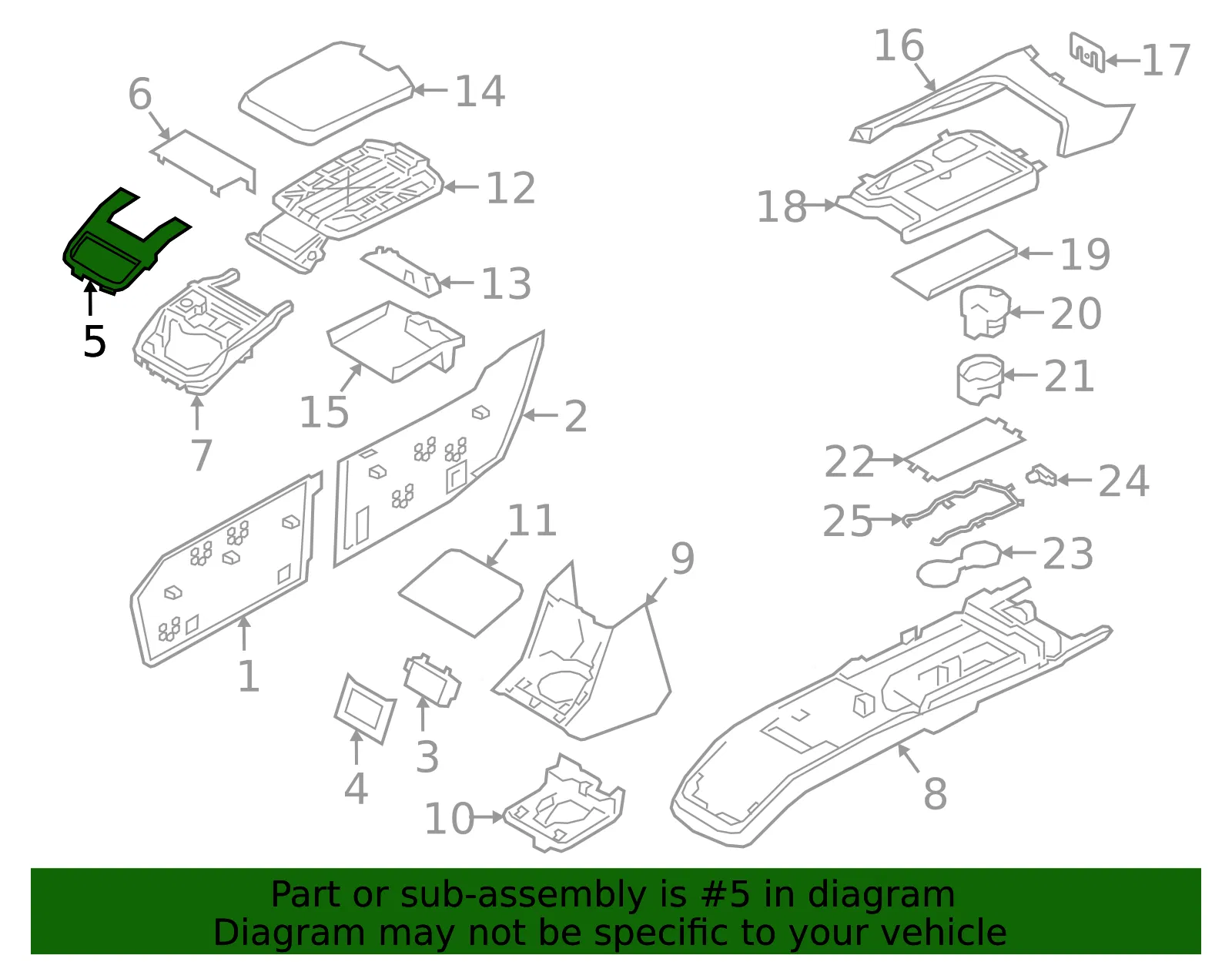 Console Trim Panel - Volvo (31415954) - view 2