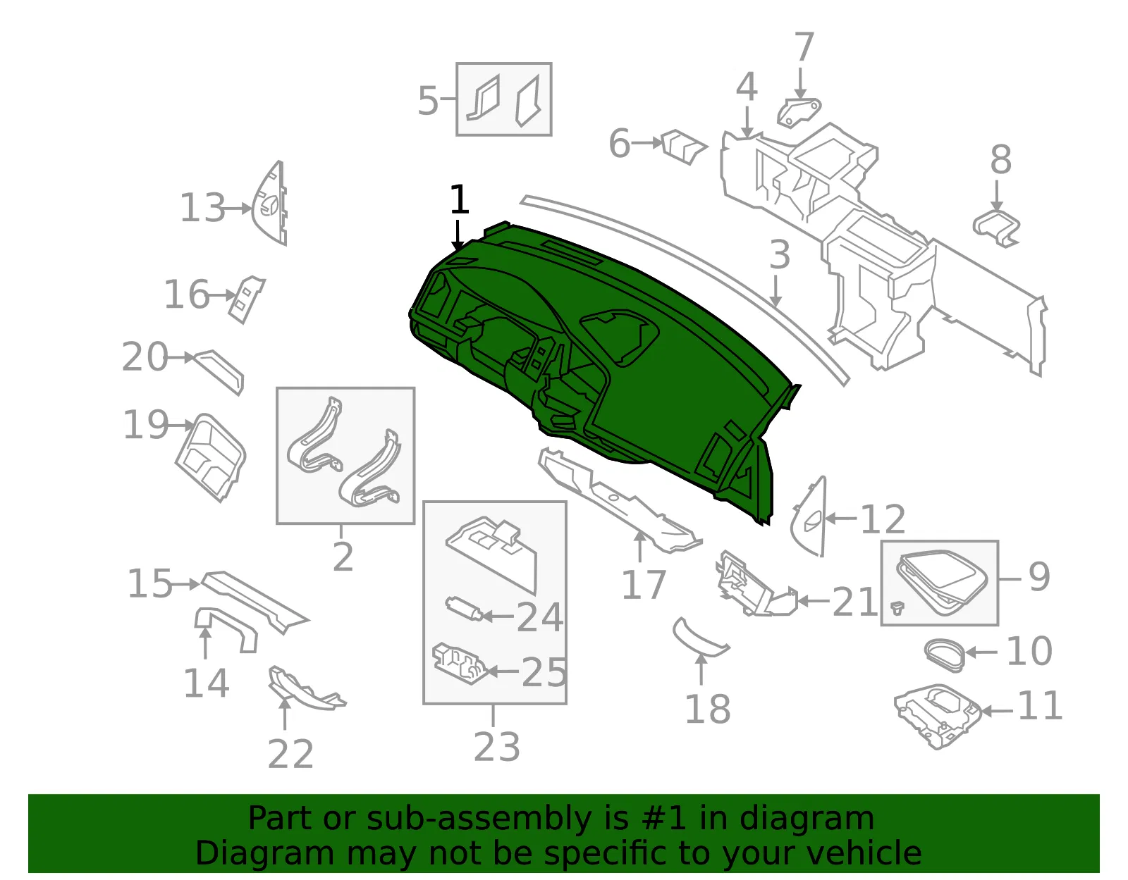 Instrument Panel - Volvo (31417319) - view 2