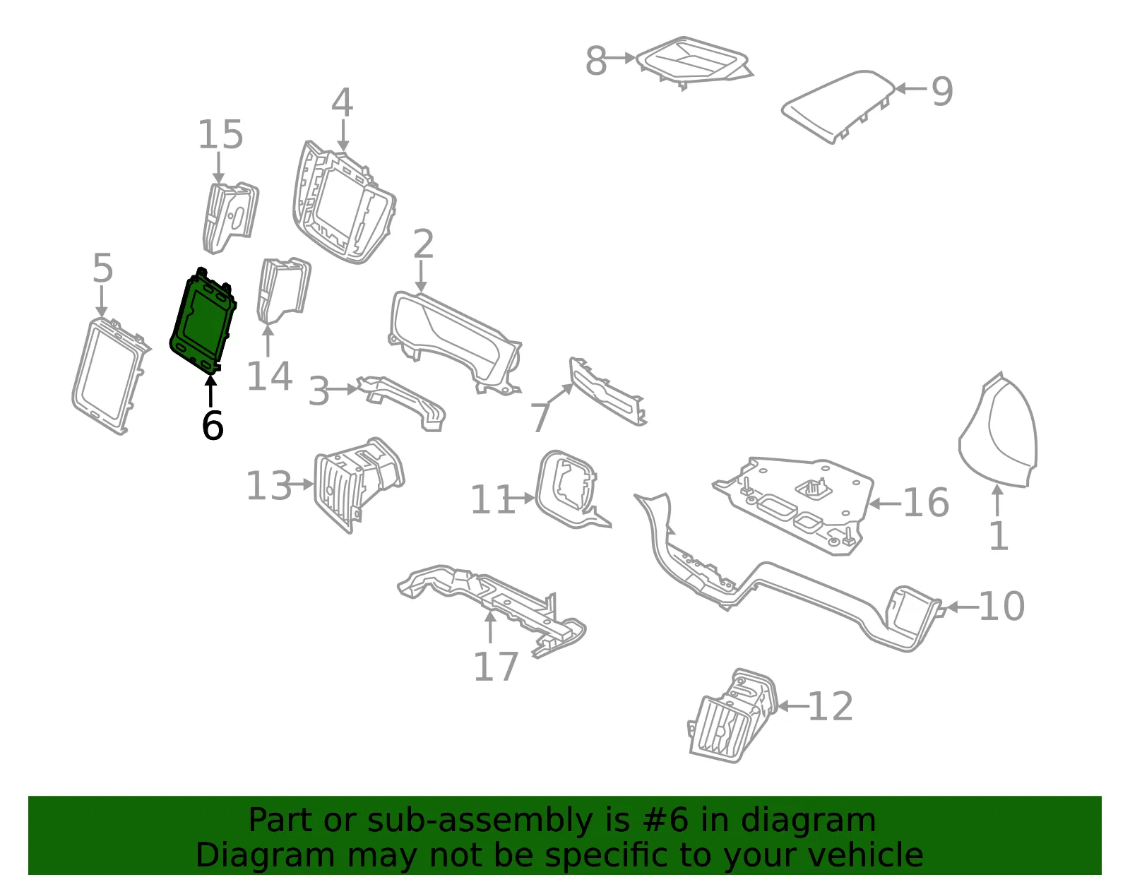 Trim Bezel Bracket - Volvo (31417697) - view 2