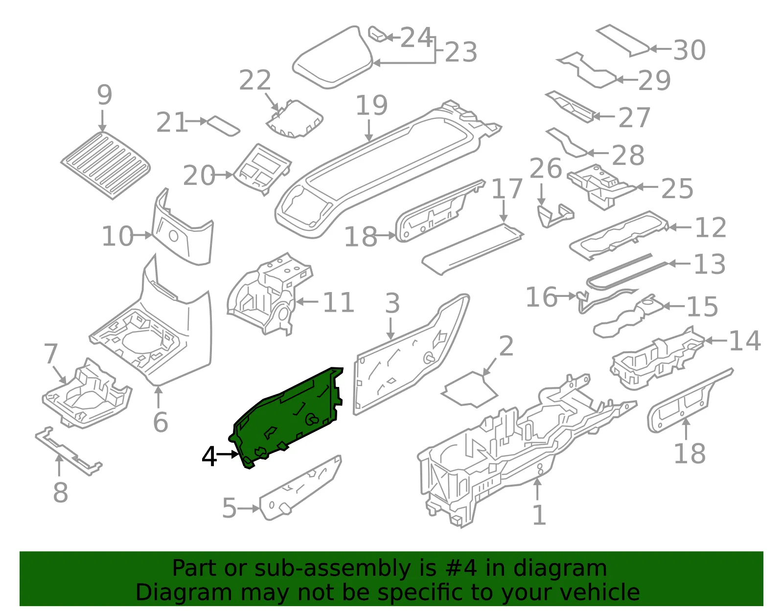 Rear Trim - Volvo (31420891) - view 2