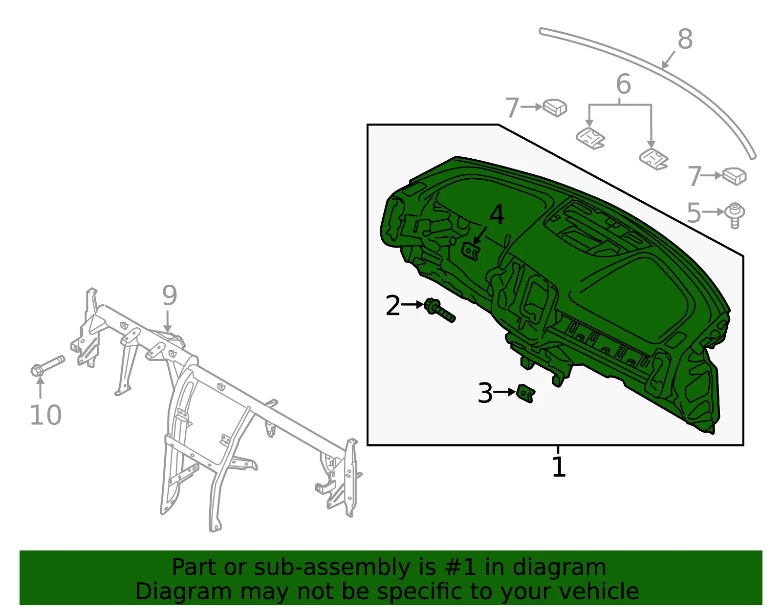 Instrument Panel - Volvo (31442543) - view 2