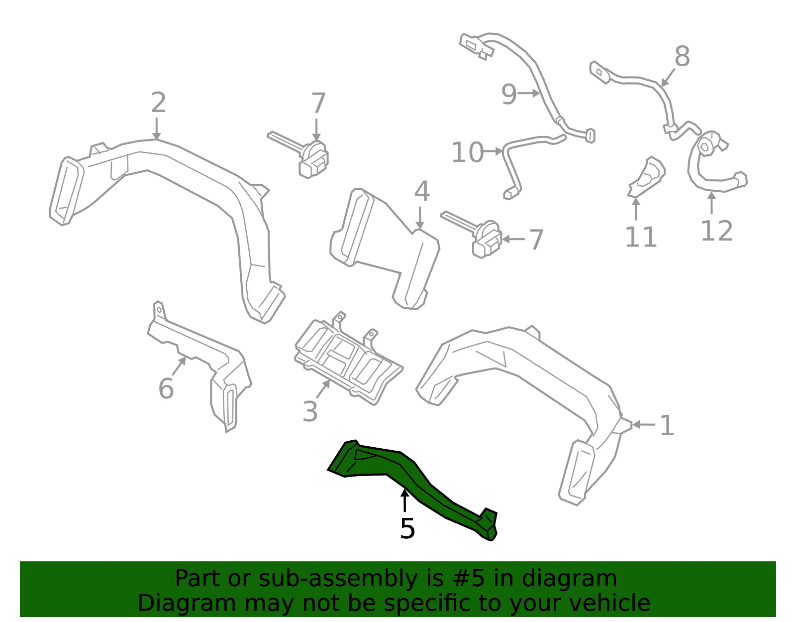 Instrument Panel Air Duct - Volvo (31442637) - view 2