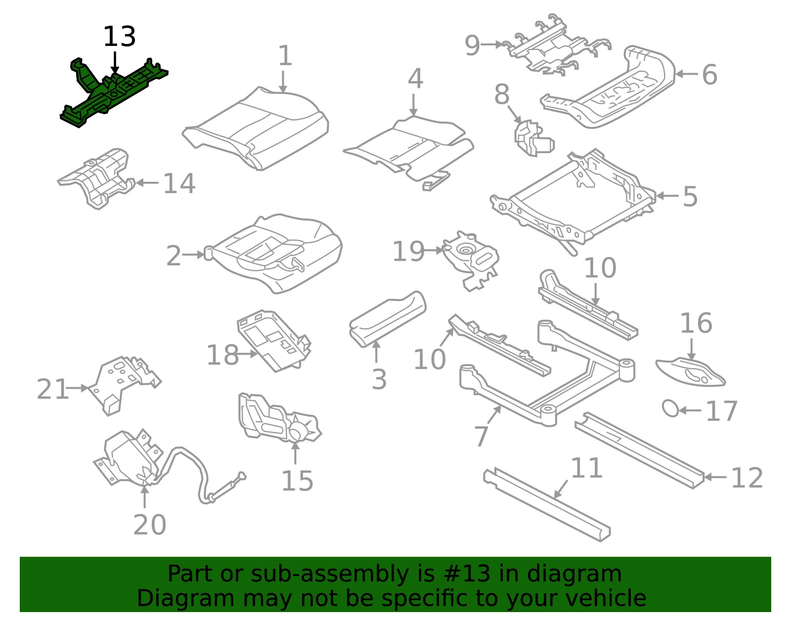 Seat Bracket - Driver's Side (LH) - Volvo (31446635) - view 2