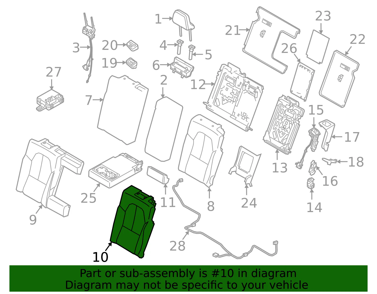 Seat Back Pad - Volvo (31446967) - view 2
