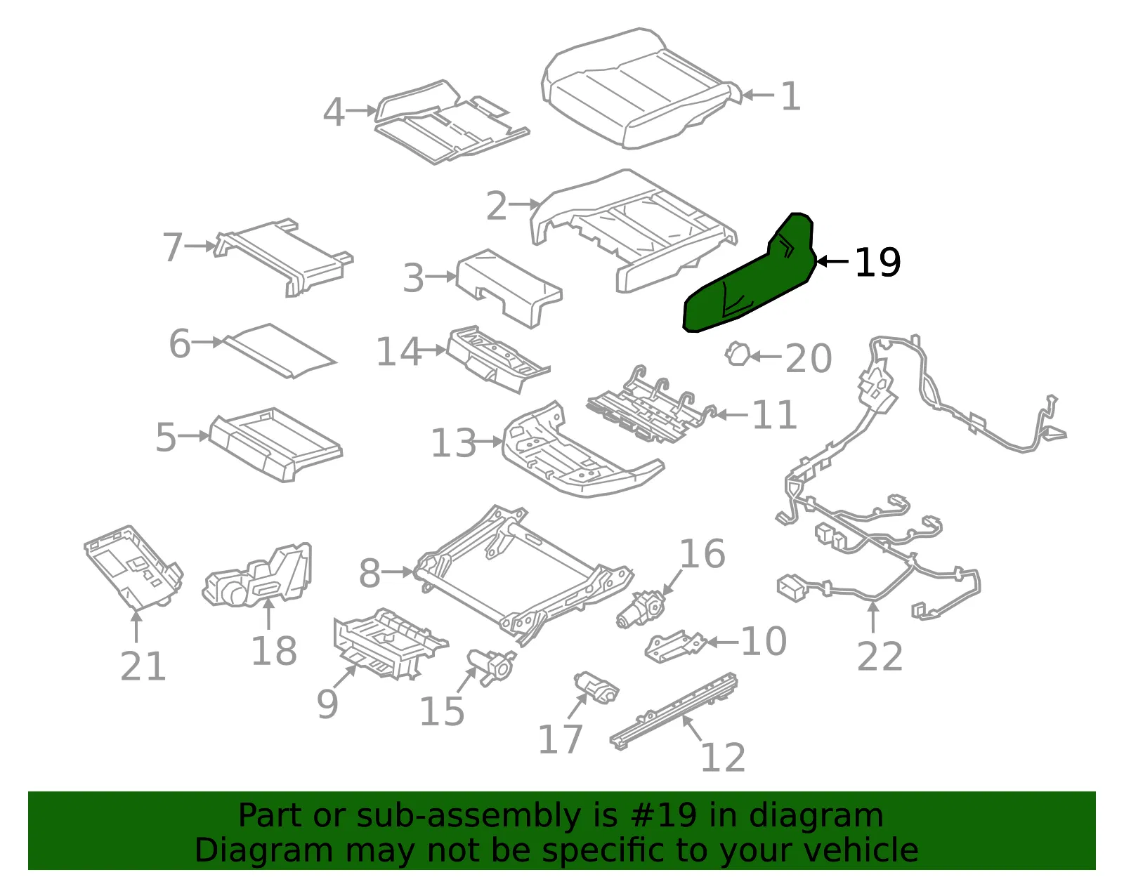 Seat Trim Panel - Volvo (31446974) - view 2