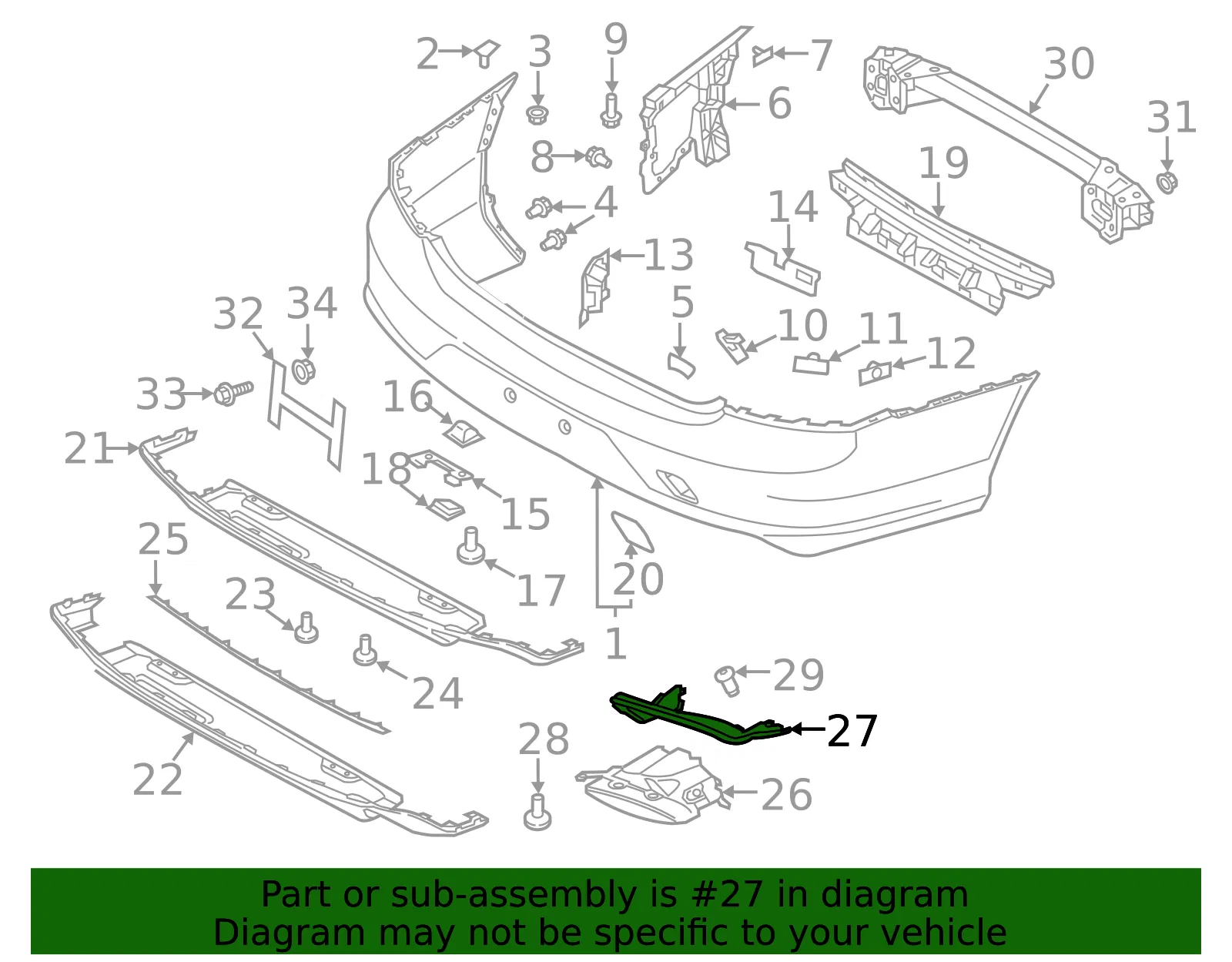Trim Plate Bracket - Driver's Side (LH) - Volvo (31455996) - view 2