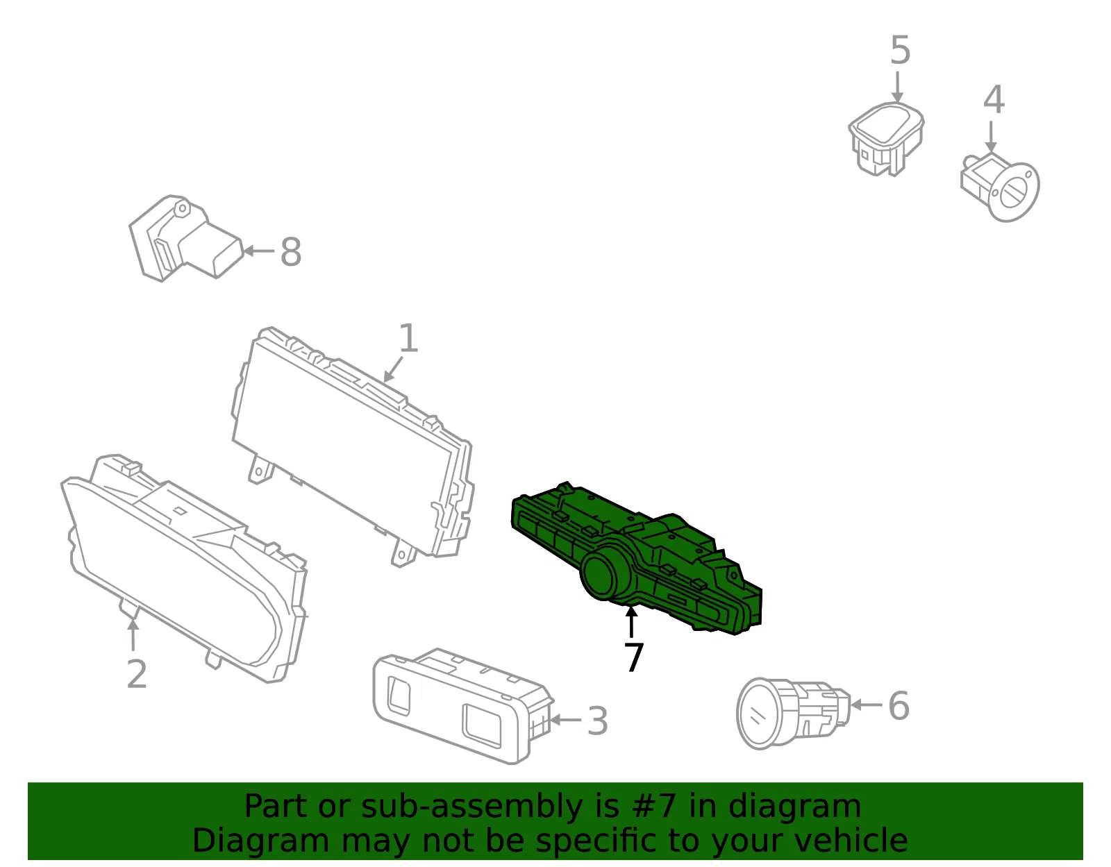 Dash Control Unit - Volvo (31456673) - view 2