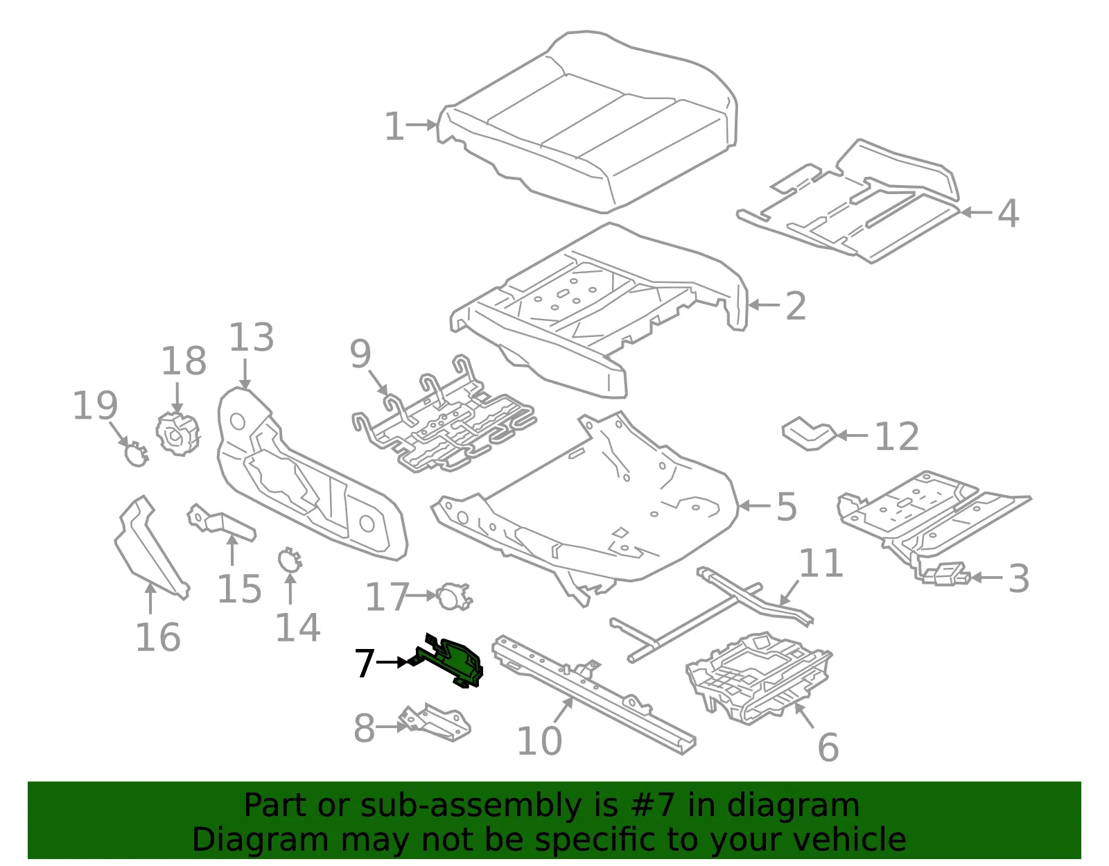 Seat Frame Bracket - Volvo (31465345) - view 2