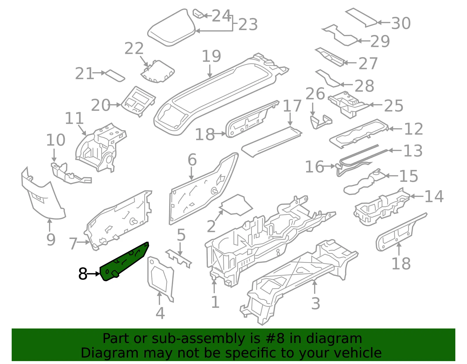 Rear Trim - Volvo (31467112) - view 2