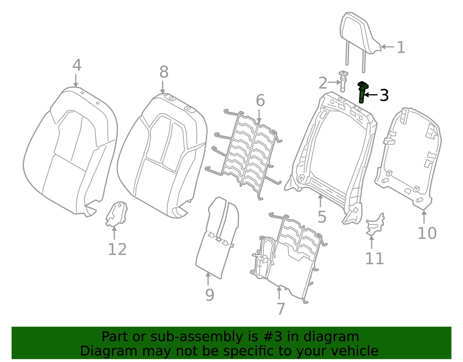 Headrest Guide - Volvo (31467334) - view 2