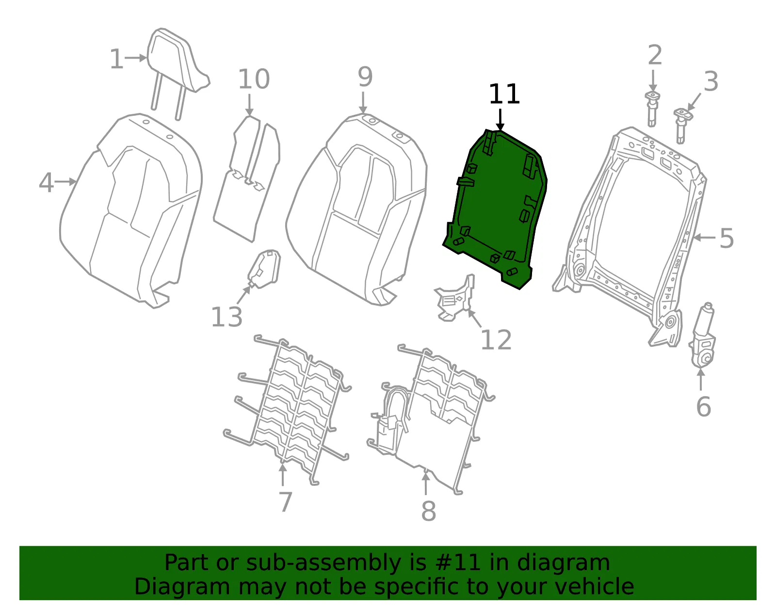 Seat Back Panel - Volvo (31467338) - view 2