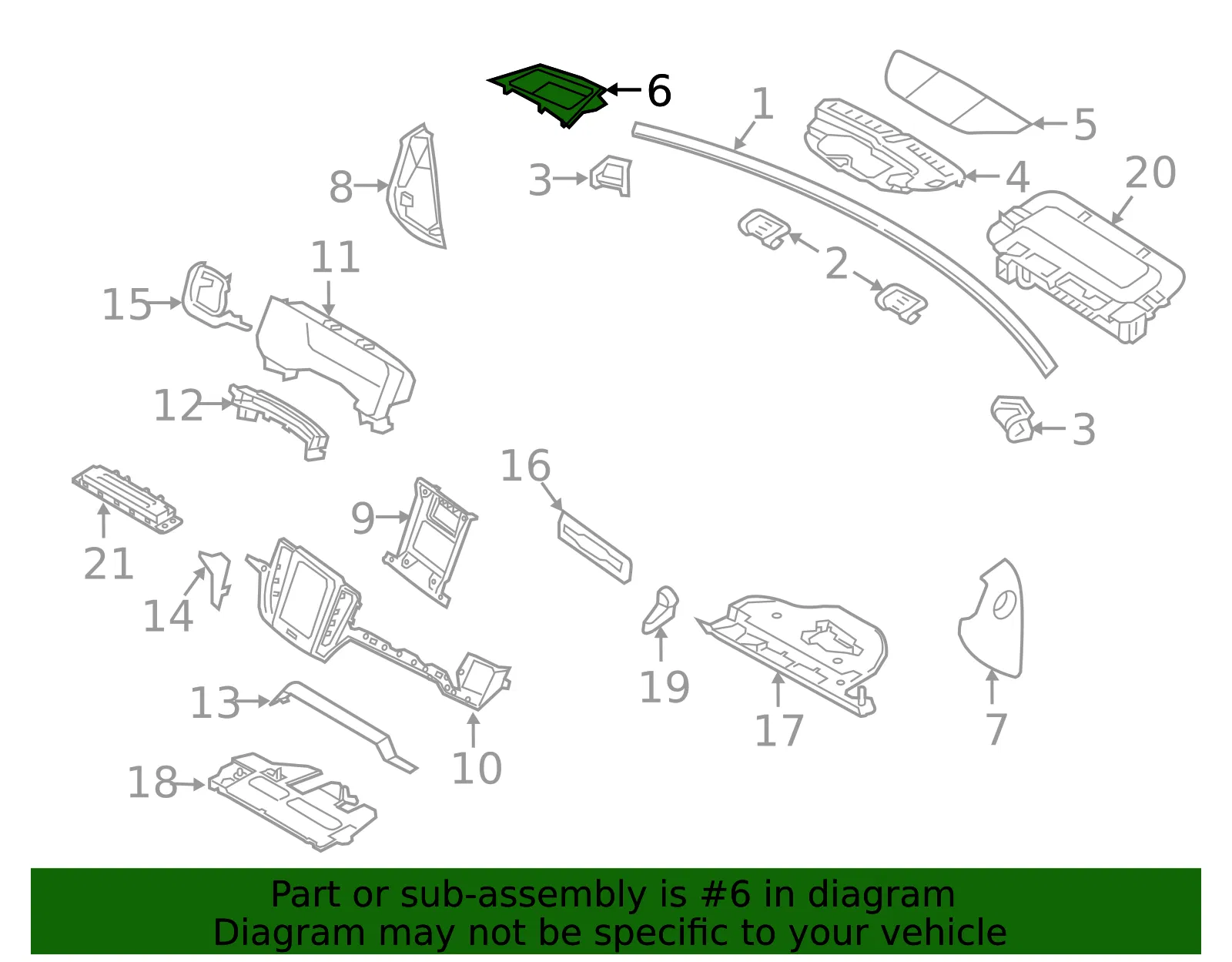Instrument Panel Bezel - Volvo (31467502) - view 2