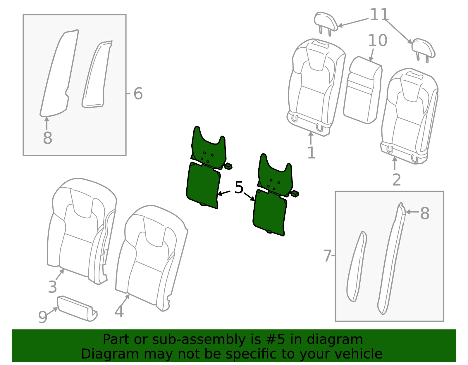 Seat Back Heater - Volvo (31467936) - view 2