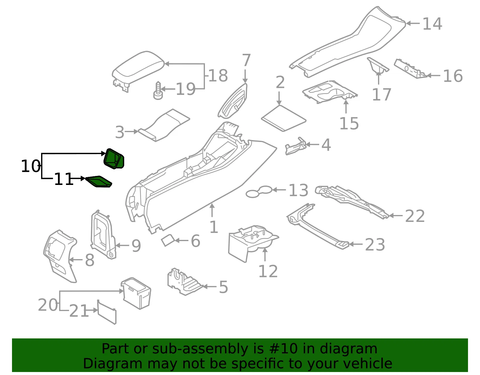 Storage Tray - Volvo (31469045) - view 2