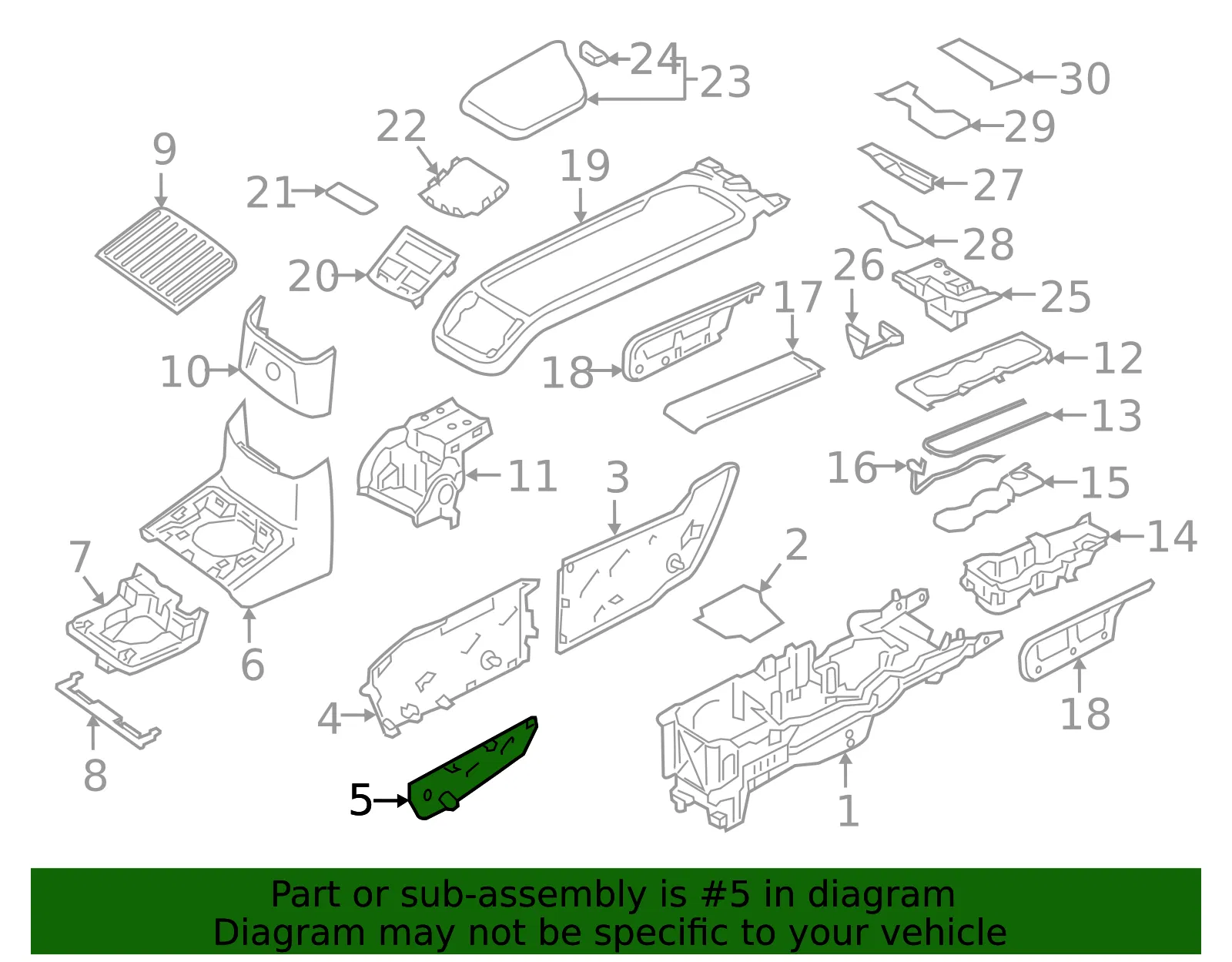 Rear Trim - Volvo (31469474) - view 2
