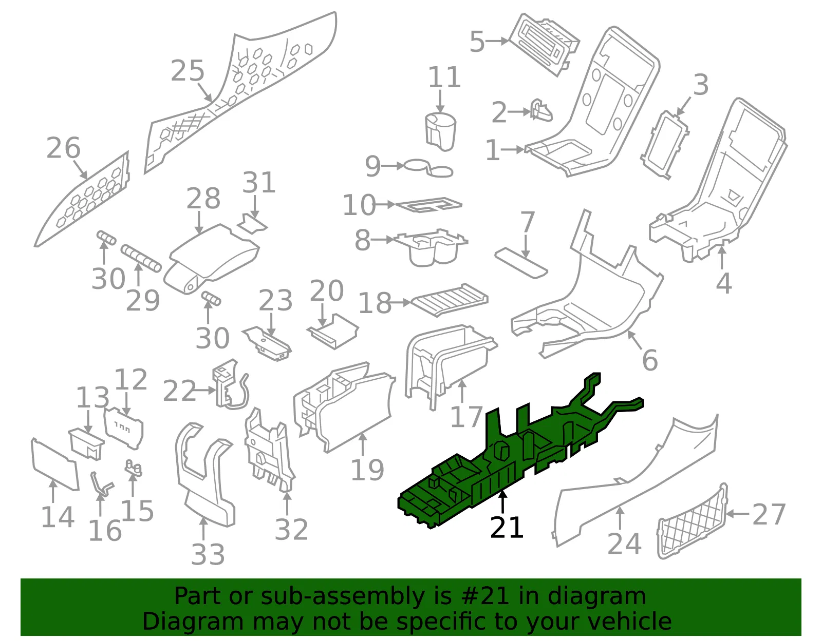 Console Bracket - Volvo (31469479) - view 2