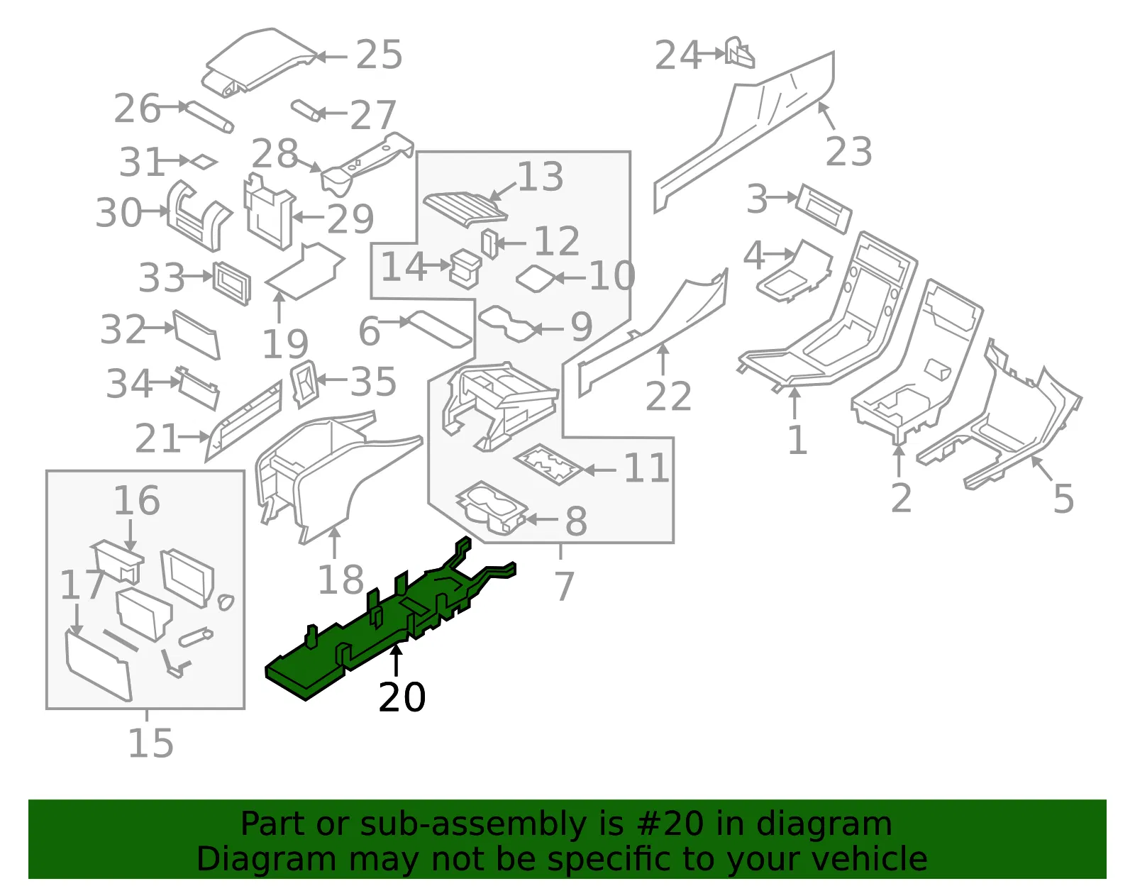 Console Bracket - Volvo (31469484) - view 2