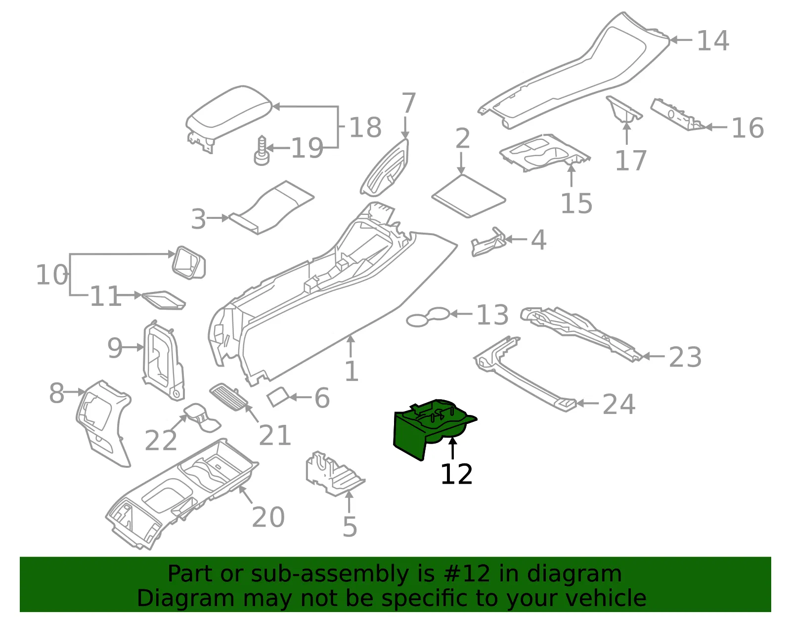 Cup Holder - Volvo (31469588) - view 2