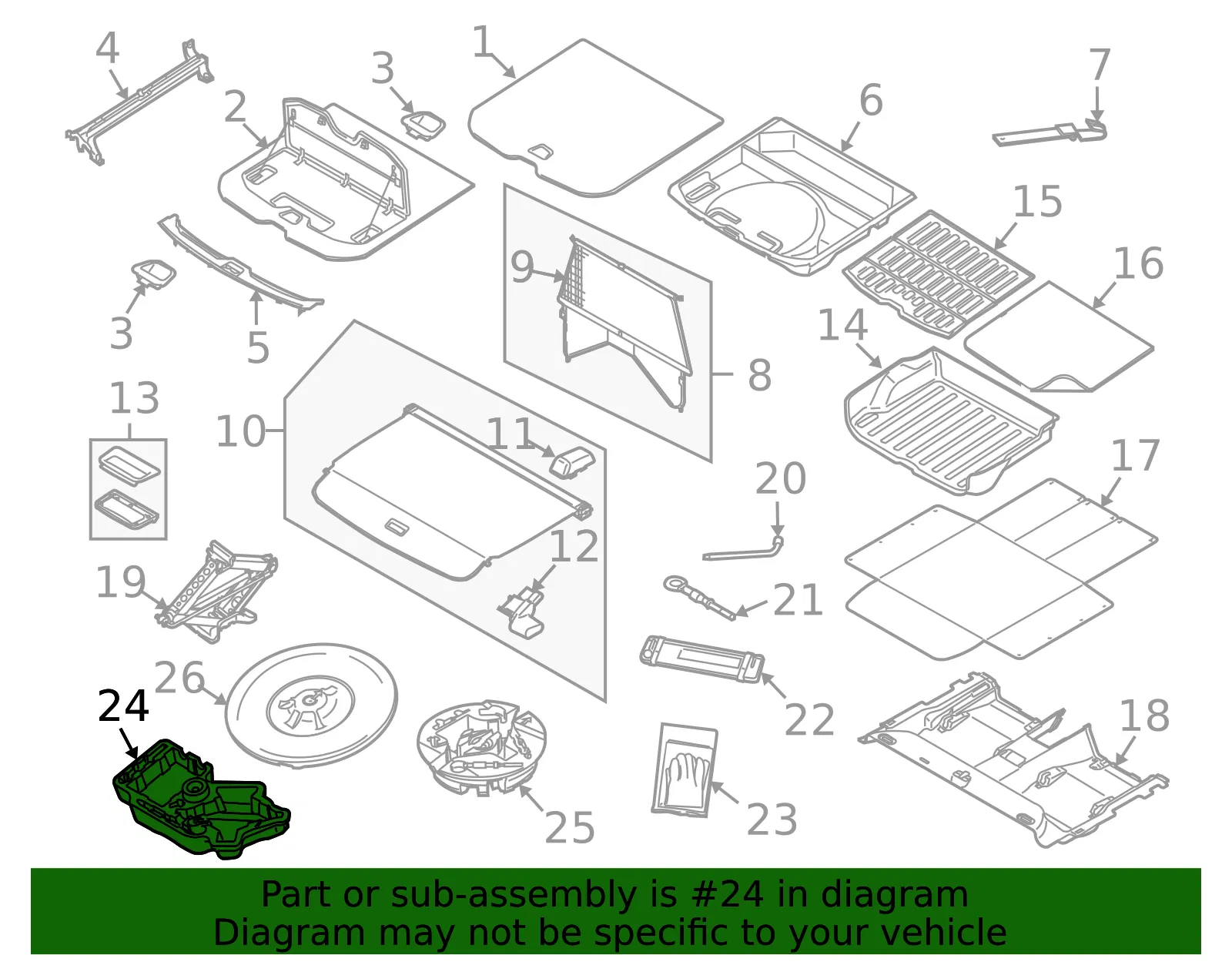 Storage Compartment - Volvo (31471084) - view 2