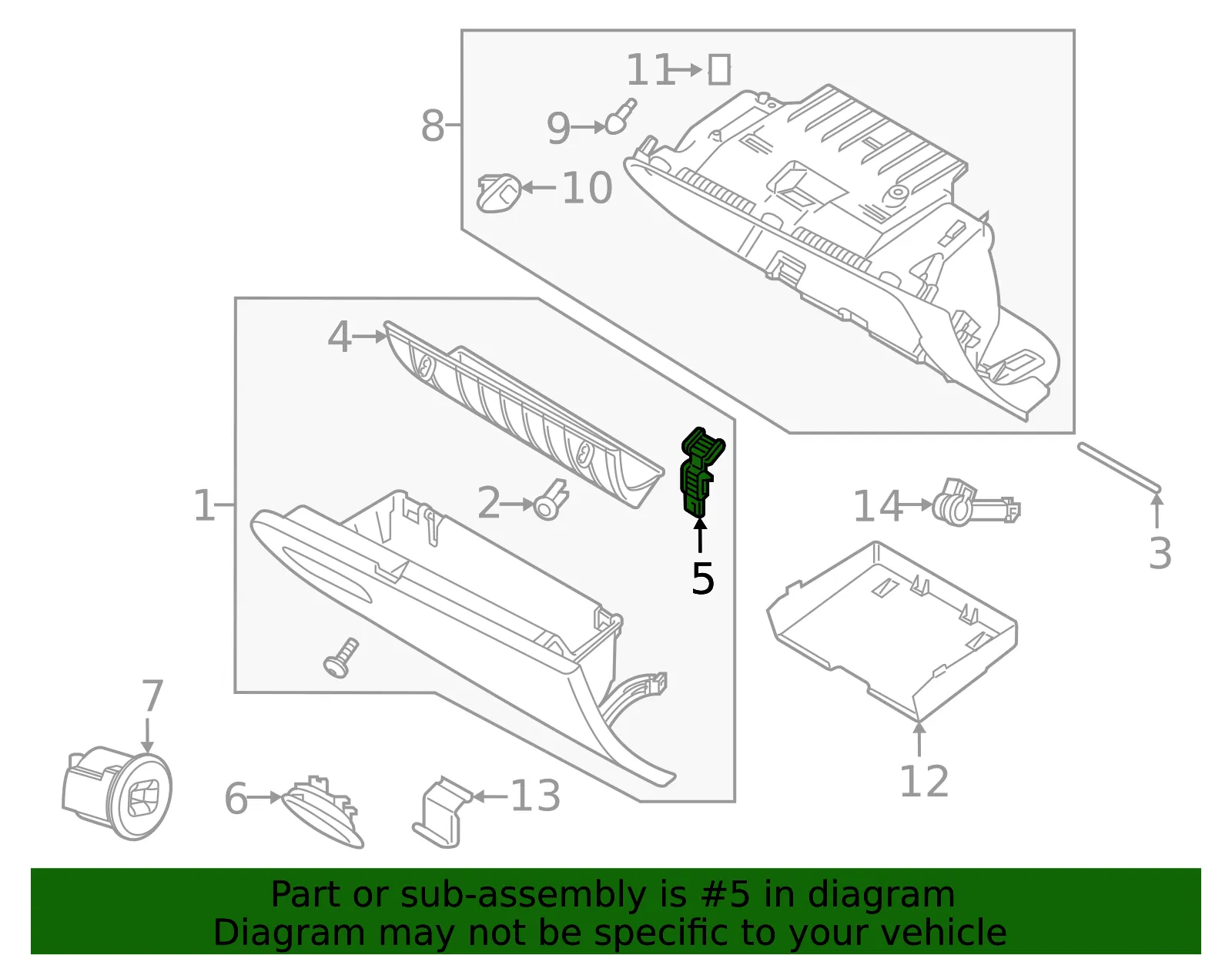 Glove Box Strap - Volvo (31477271) - view 2