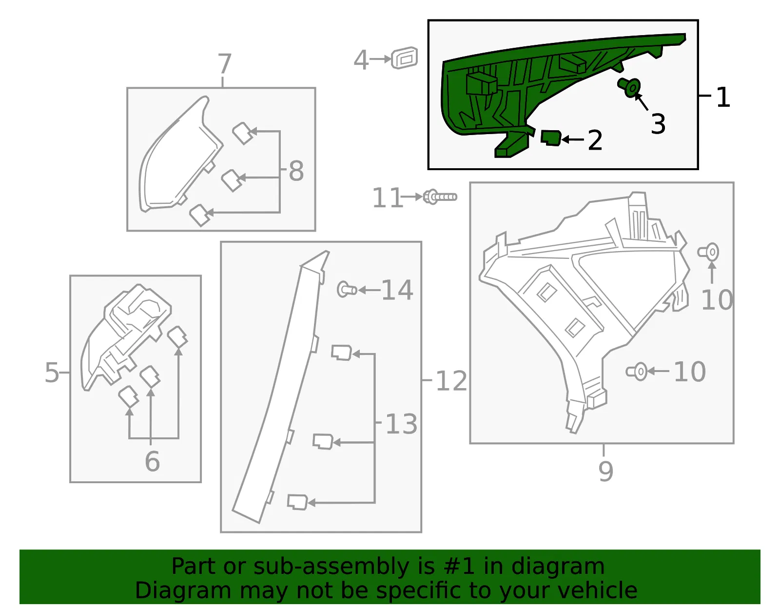 Upper Trim - Driver's Side (LH) - Volvo (31485893) - view 2