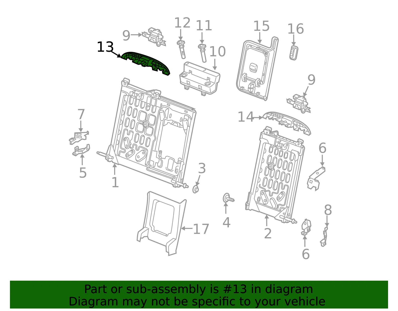 Seat Trim Panel - Volvo (31488005) - view 2