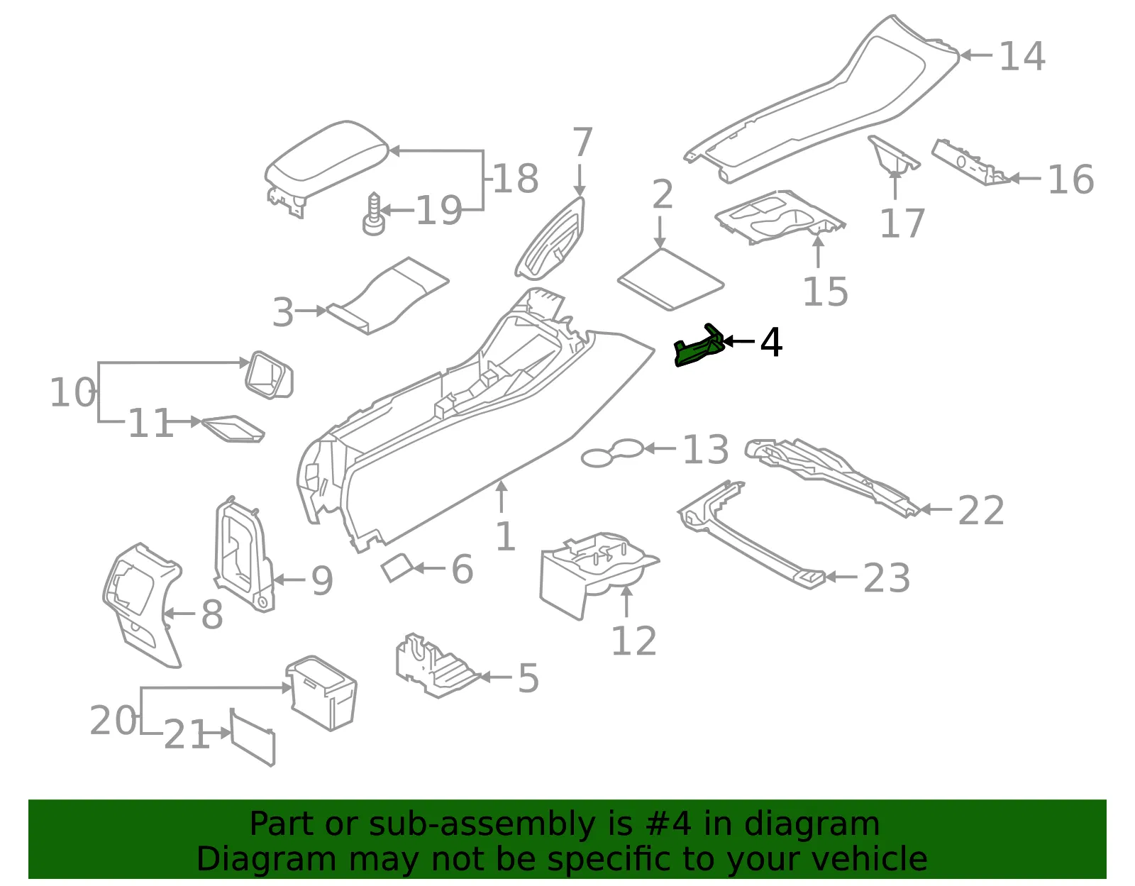 Console Bracket - Volvo (31497069) - view 2