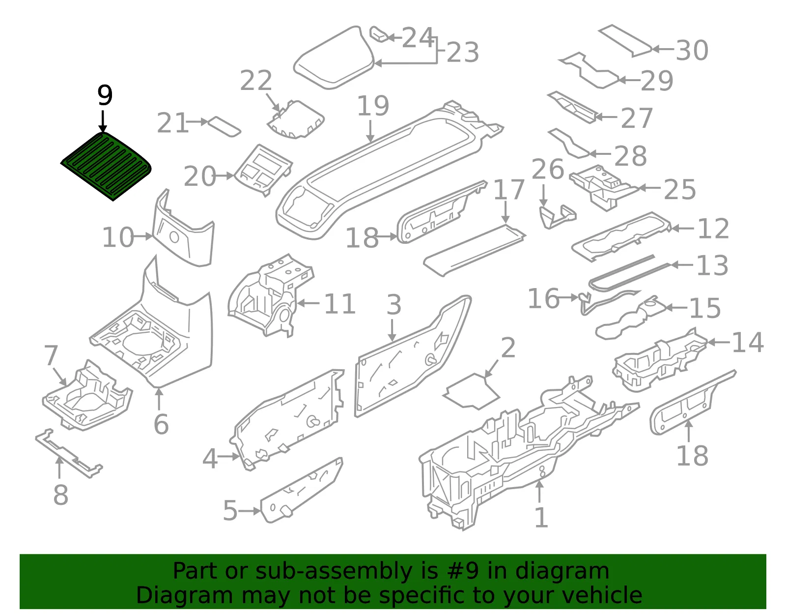 Rear Panel Mat - Volvo (31497196) - view 2