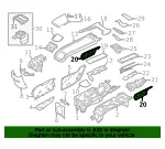 Console Tray Bracket - Passenger Side (RH) - Volvo (31497200) - view 4