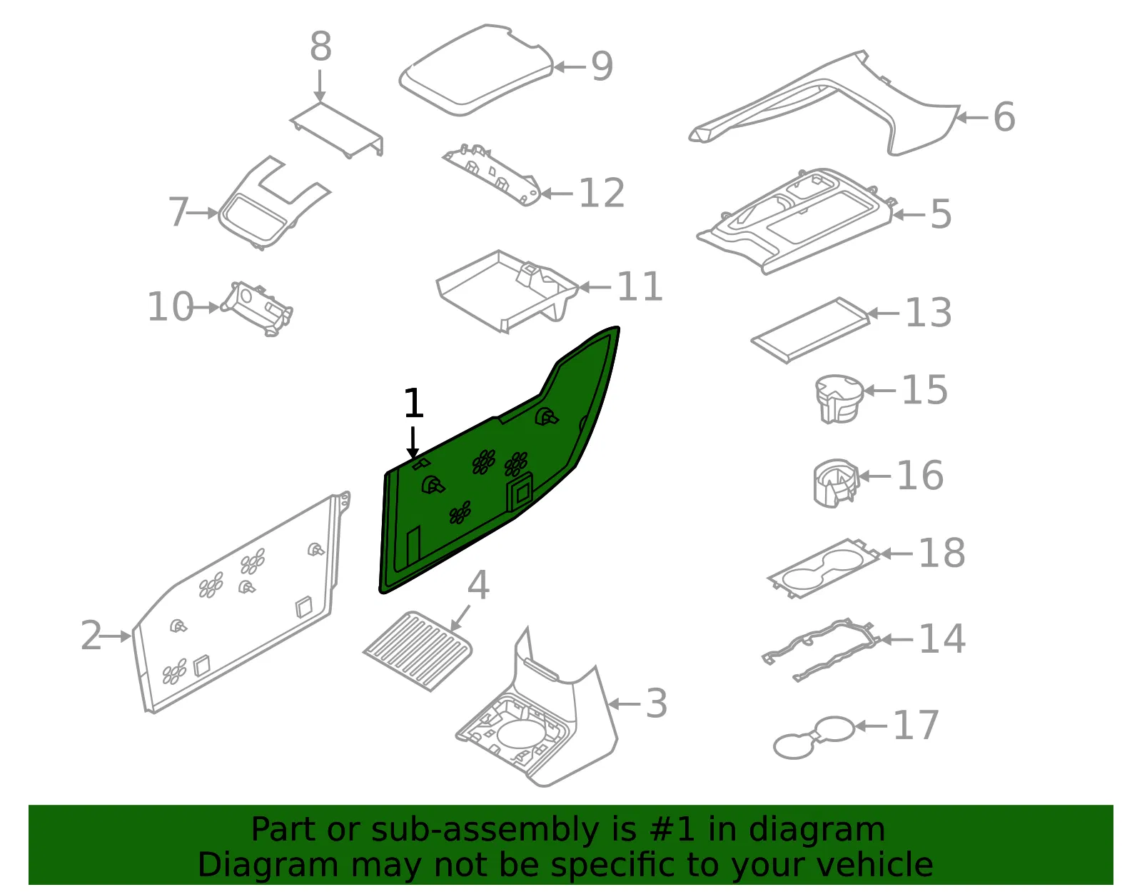 Front Trim - Volvo (31497990) - view 2