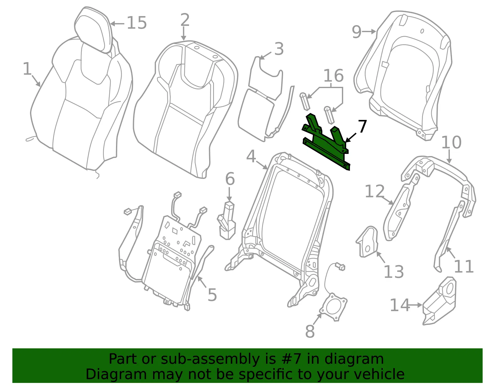 Headrest Bracket - Volvo (31498275) - view 2