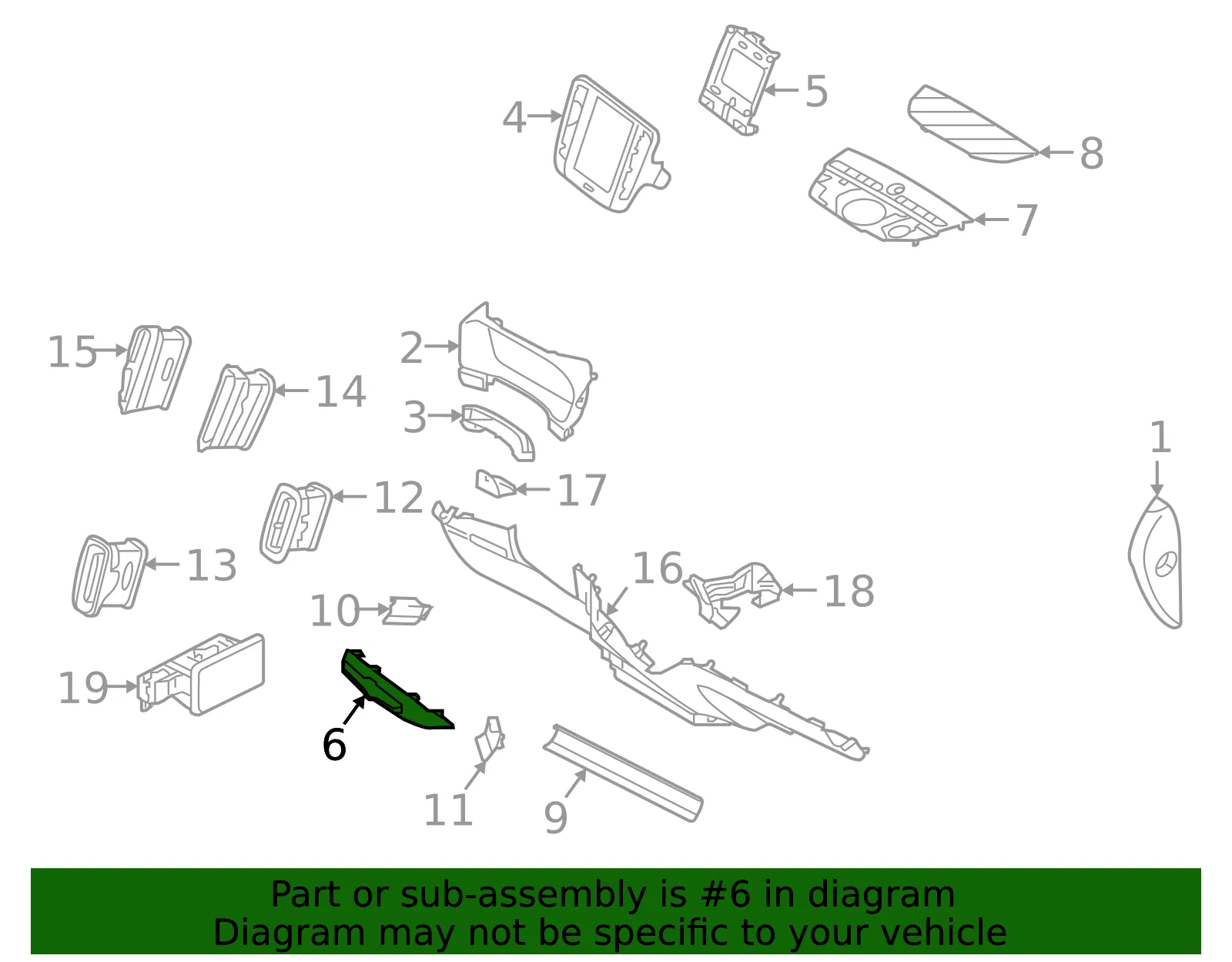 Instrument Panel Trim Panel - Volvo (31651300) - view 2
