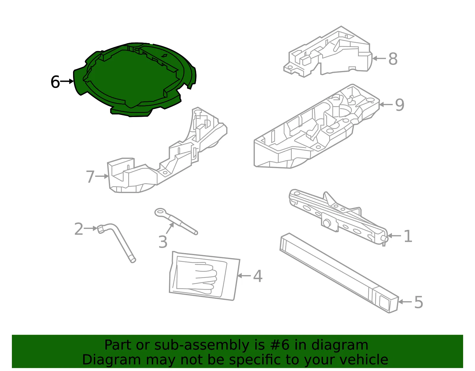 Floor Storage Compartment - Volvo (31660249) - view 2