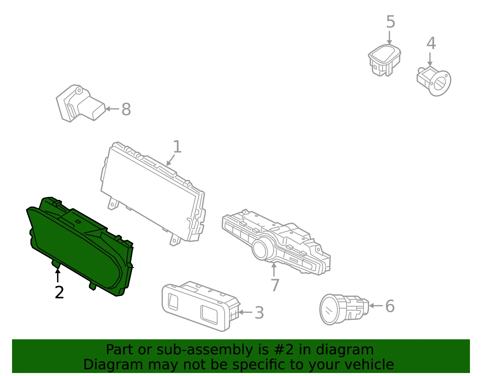 Instrument Panel Lens - Volvo (31665313) - view 2