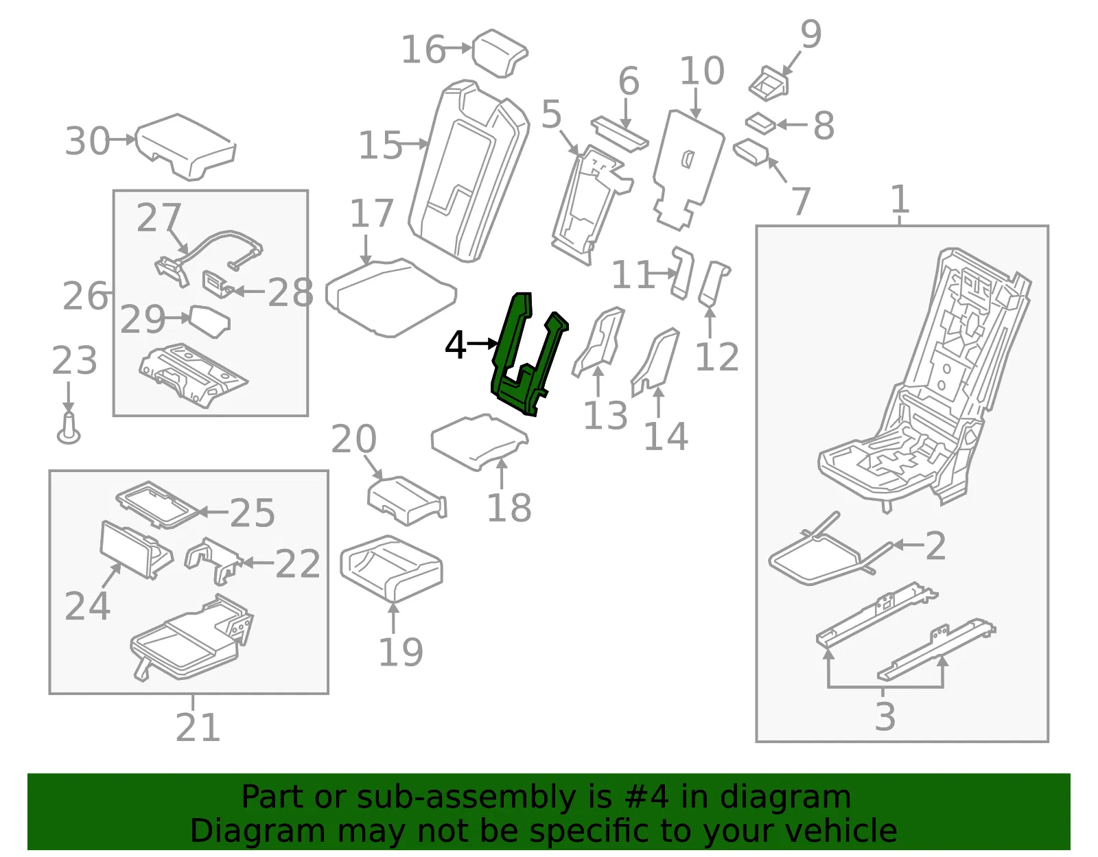 Seat Back Pad - Volvo (31696389) - view 2