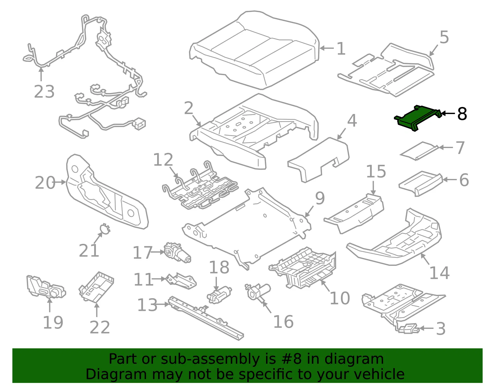 Seat Storage Drawer Bracket - Volvo (31699033) - view 2