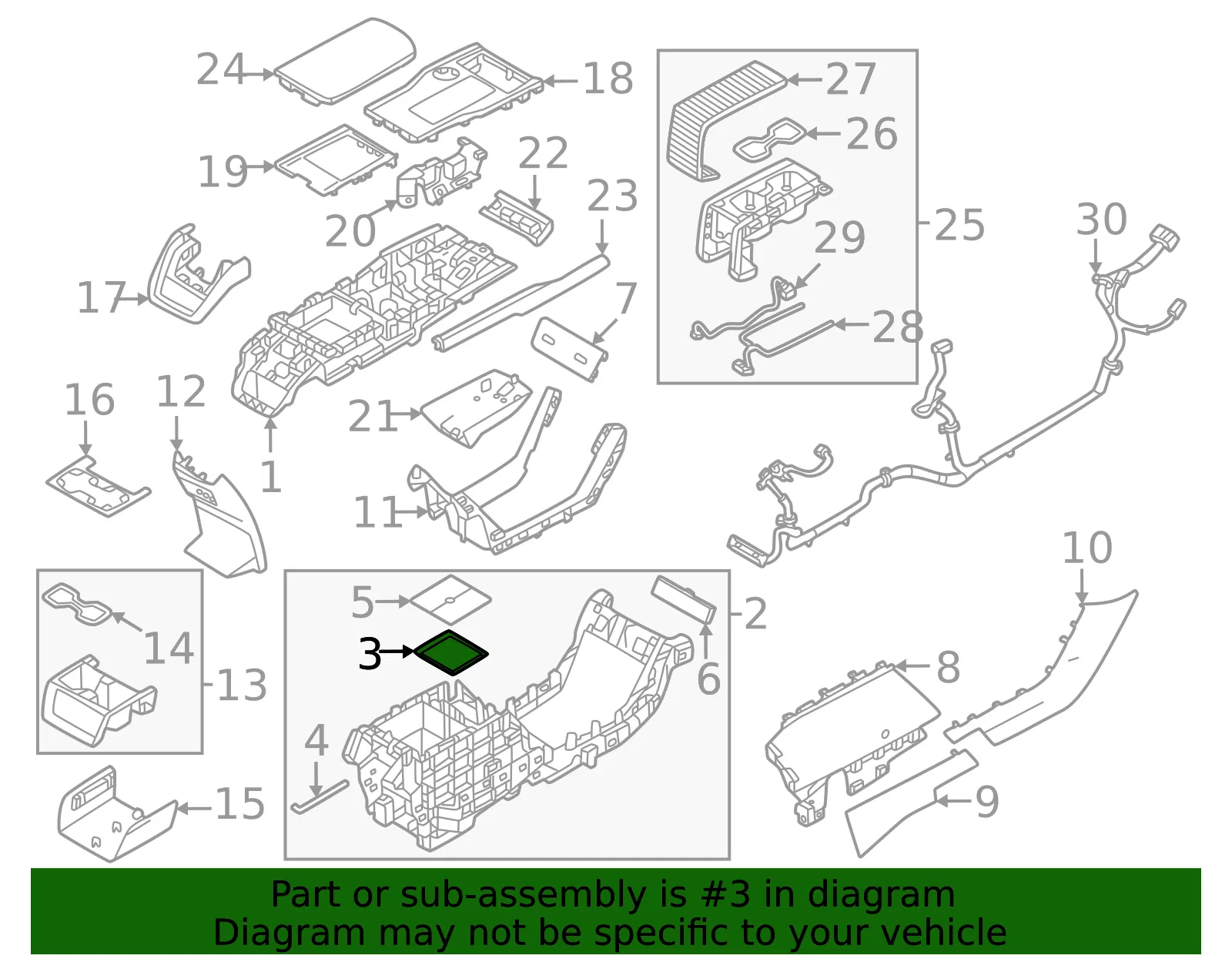 Console Base Mat - Volvo (32130584) - view 2