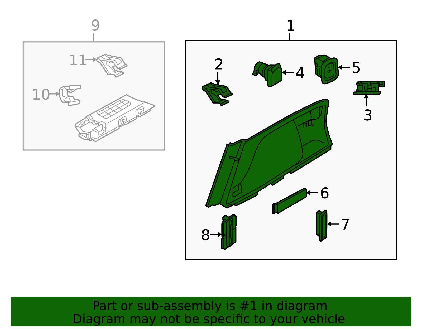 Side Trim Panel - Volvo (32131399) - view 2
