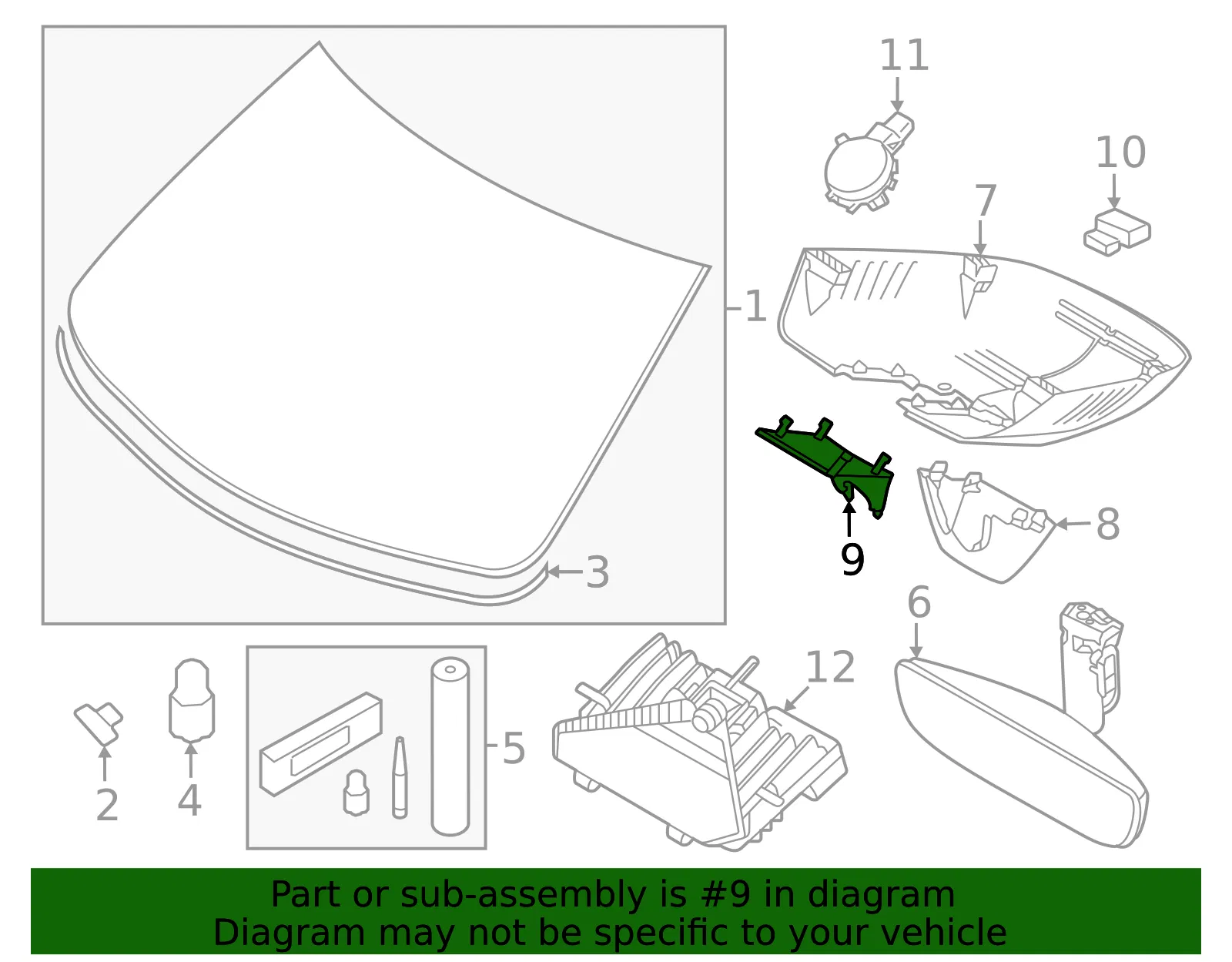 Trim Cover Cap - Volvo (32132236) - view 2