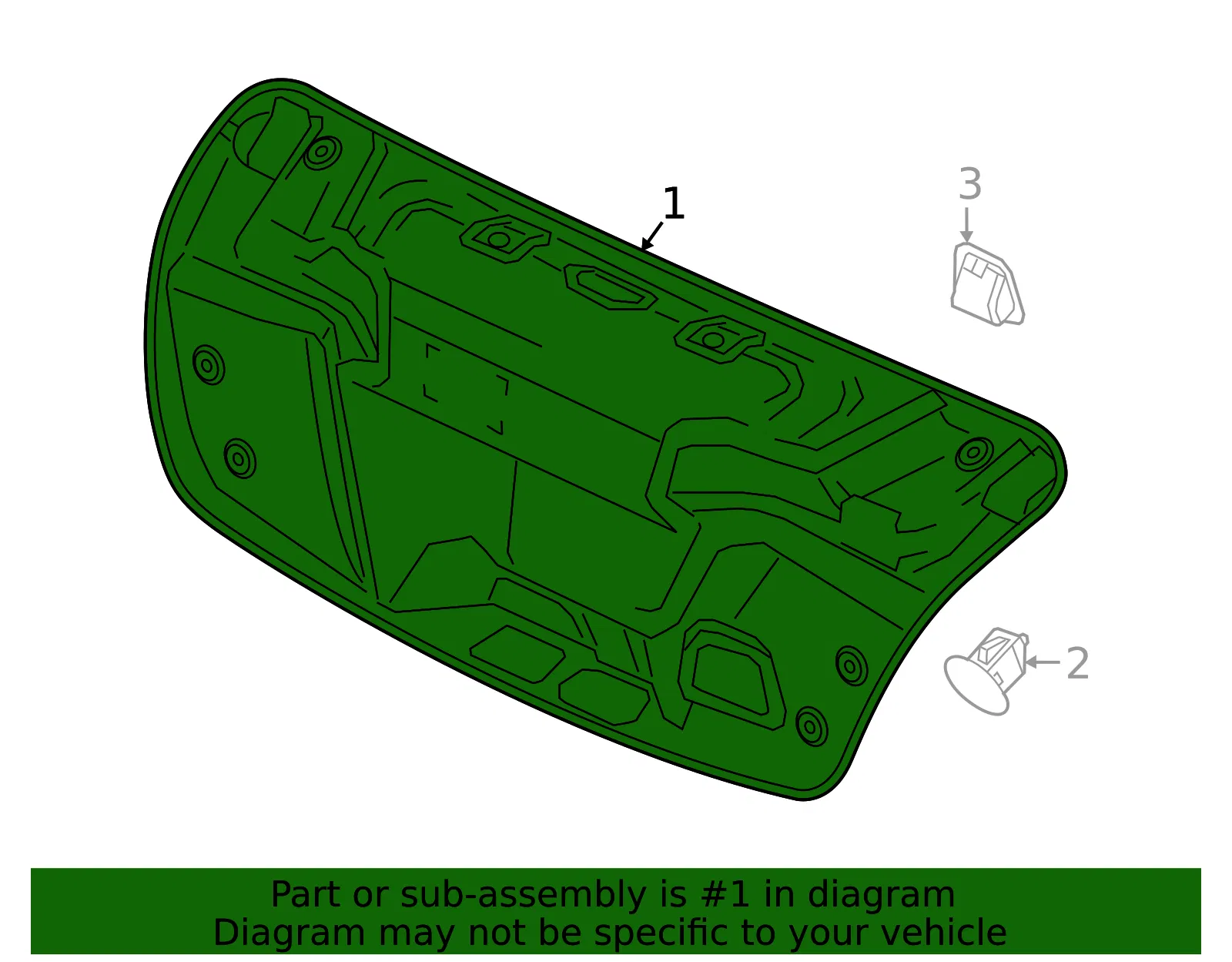 Trunk Lid Trim - Volvo (32149022) - view 2