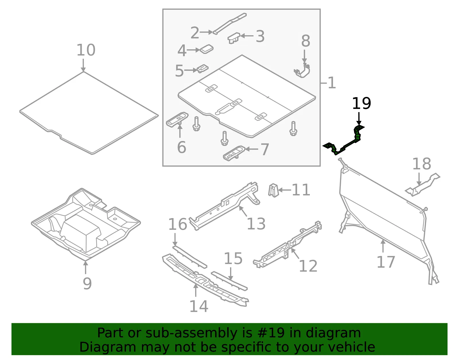 Cargo Net Bracket - Volvo (32149189) - view 2